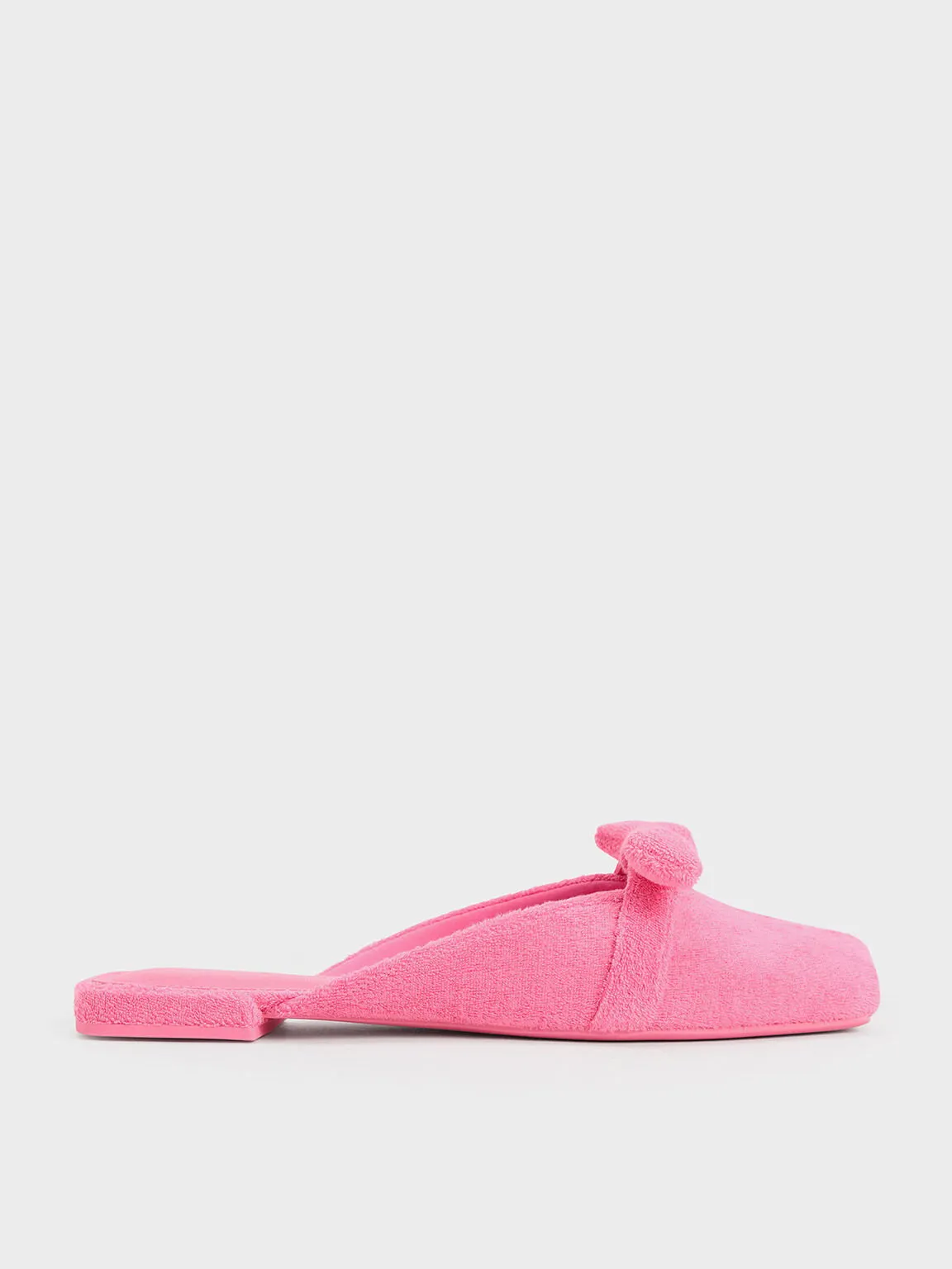 Loey Textured Knotted Mules - Pink