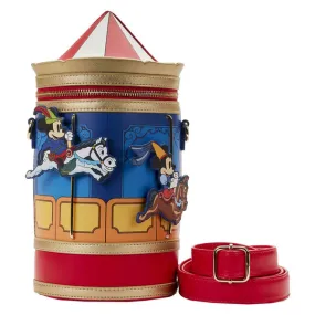 Loungefly x Disney Brave Little Tailor Mickey Minnie Carousel Crossbody Bag