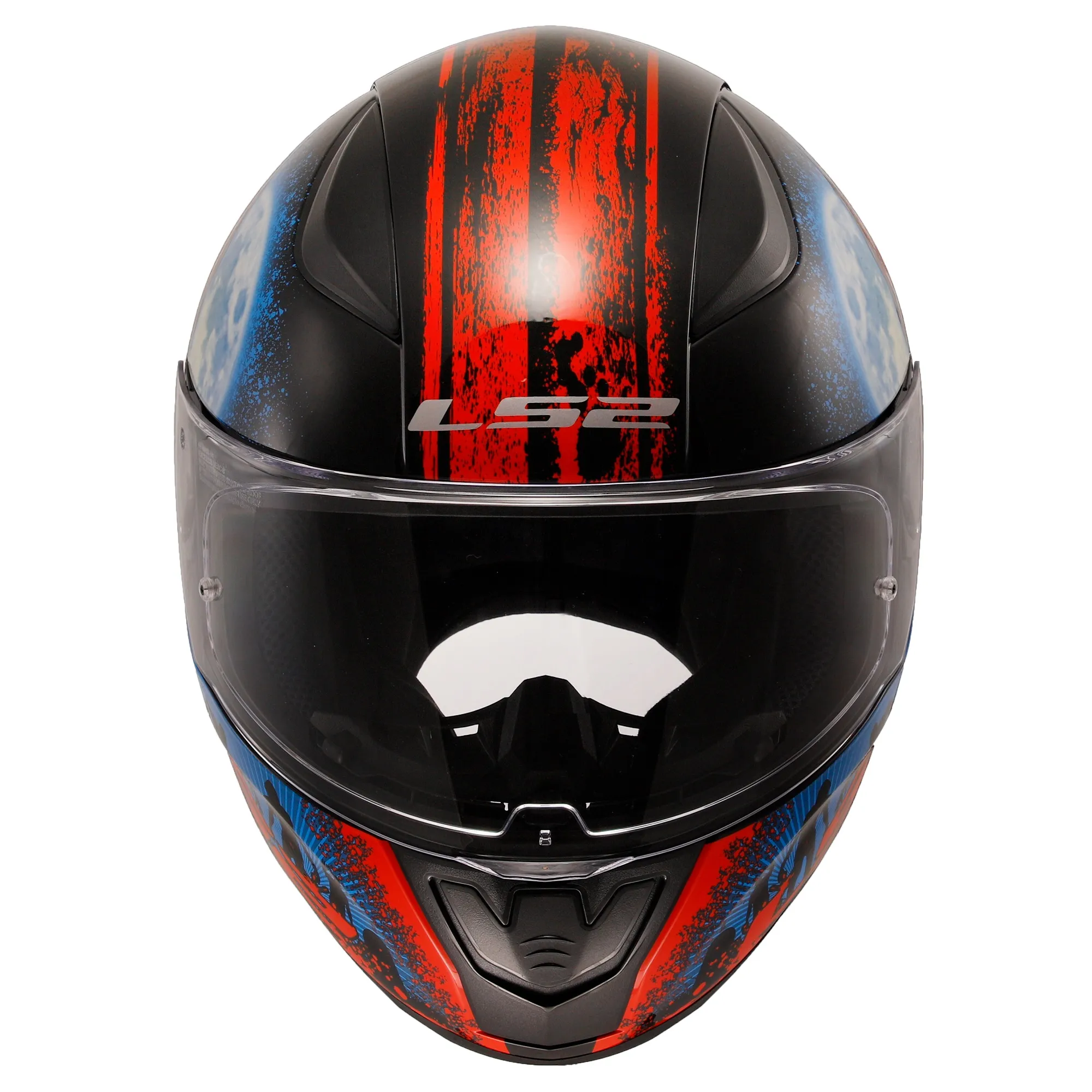 LS2 FF353 Rapid II Zombie Helmet - Black/Red