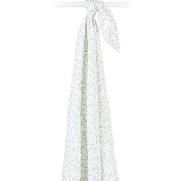 Lulujo Muslin Swaddle Blanket, Greenery