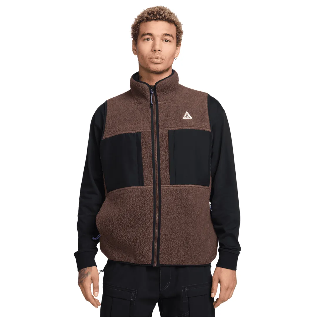 Men's Nike ACG Arctic Wolf Fleece Vest - Baroque Brown/Black/Summit White