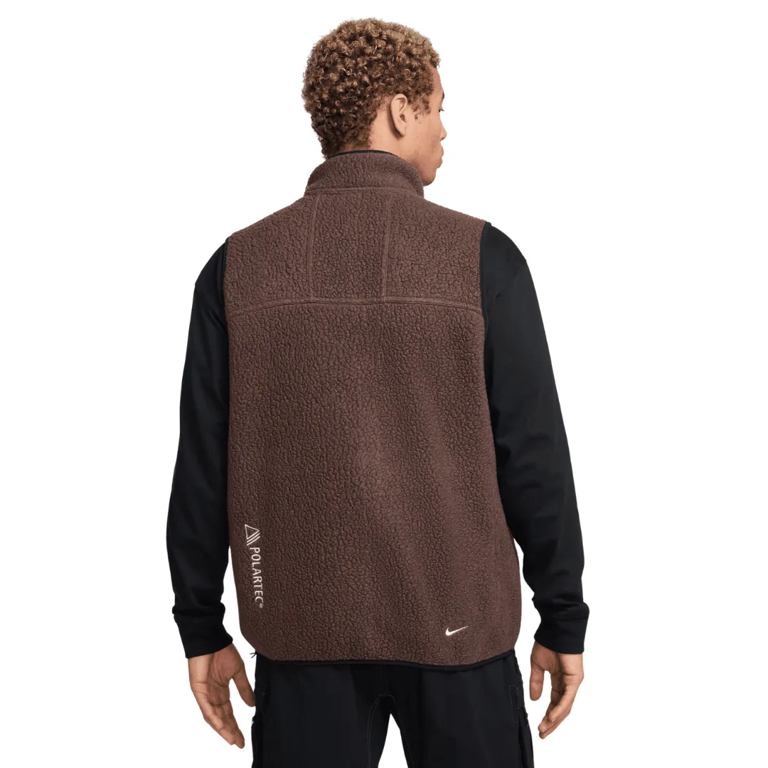 Men's Nike ACG Arctic Wolf Fleece Vest - Baroque Brown/Black/Summit White