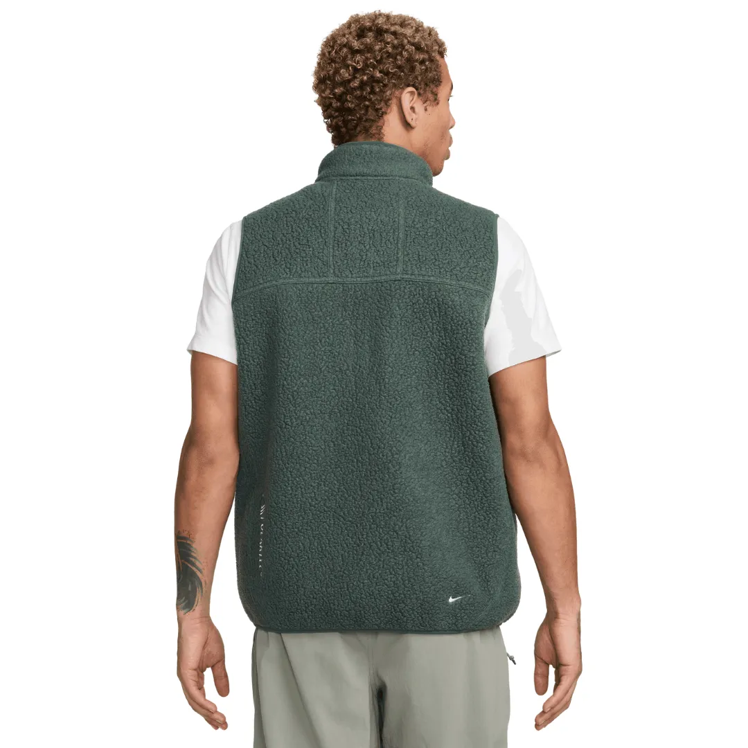 Men's Nike ACG Arctic Wolf Full-Zip Vest - Vintage Green/Vintage Green/Summit White