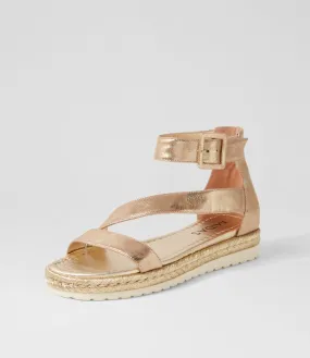 MIDAS Sissle Old Gold Scratch Leather Sandals