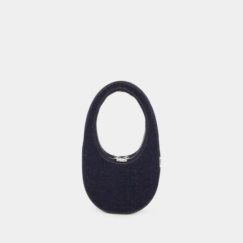 Mini Swipe Shoulder Bag - Coperni - Cotton - Blue