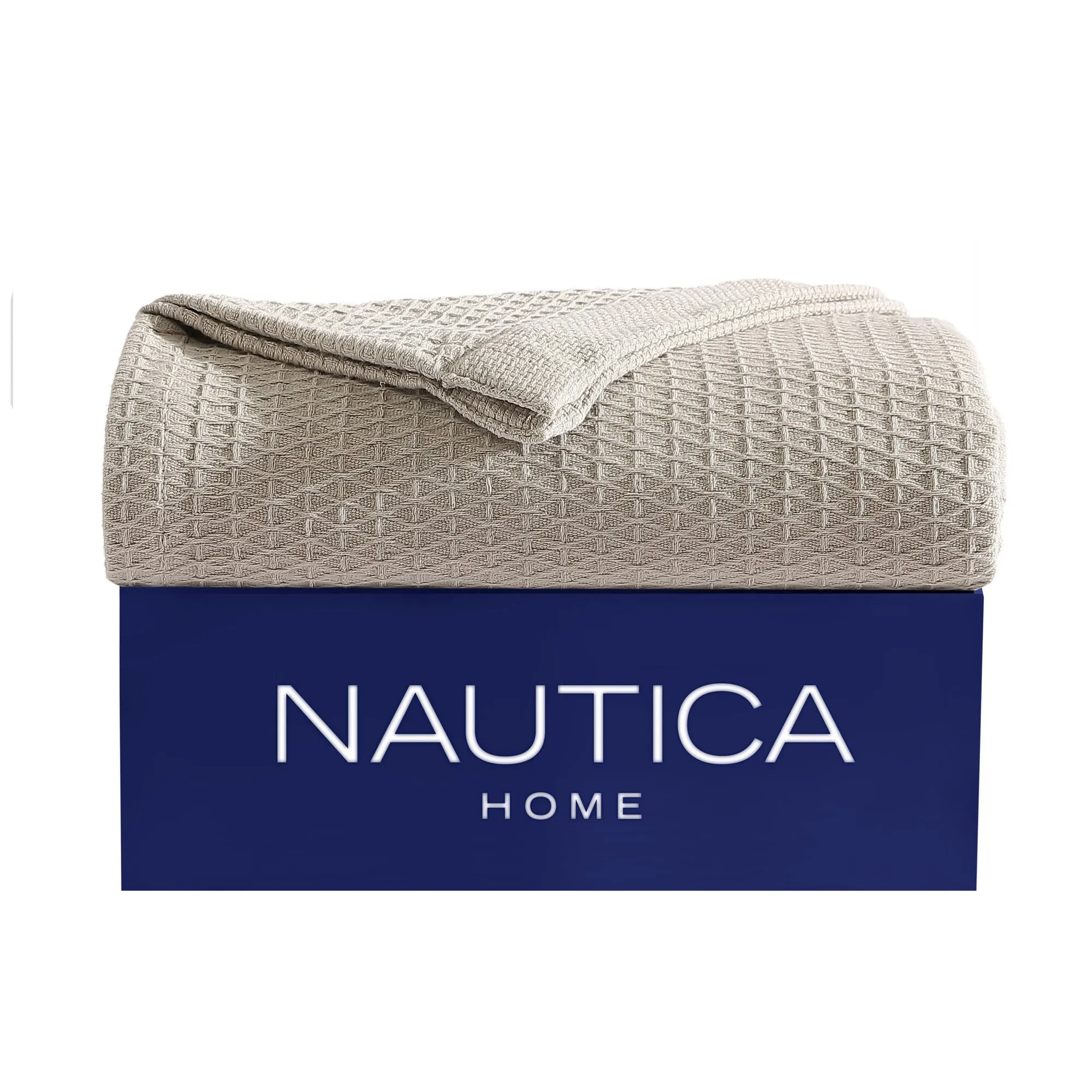 Nautica Baird Beige Twin Blanket Vicuna