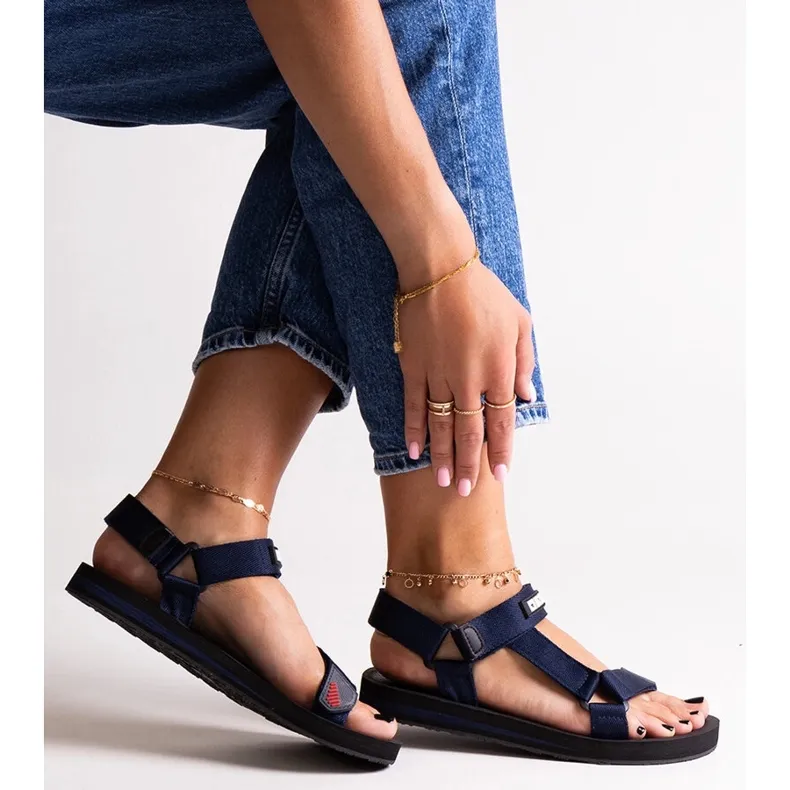 Navy blue sport sandals Big Star DD274A283