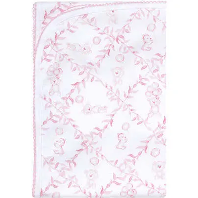 Nellapima Pink Bears Trellace Blanket,Pink