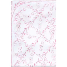 Nellapima Pink Bears Trellace Blanket,Pink