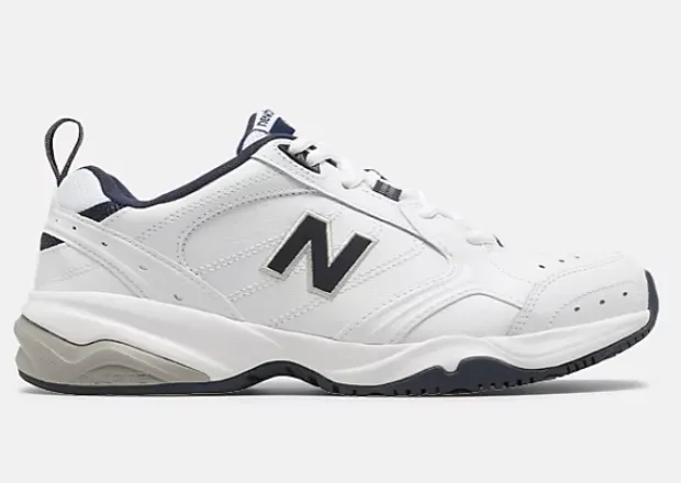 New Balance Mens 624 White/ Navy