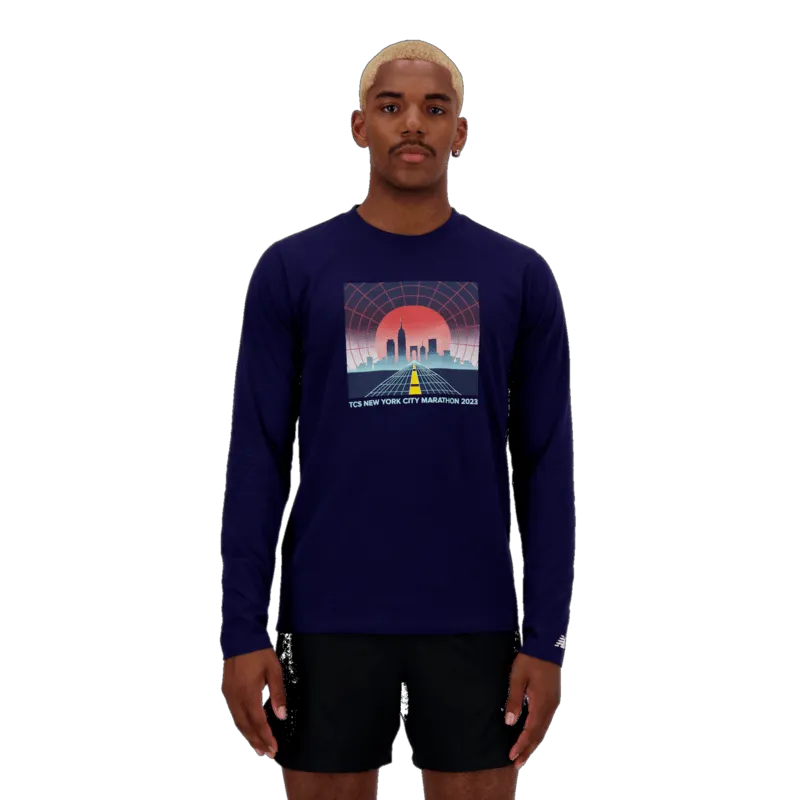 New Balance Men's NYC Marathon Graphic Long Sleeve T-Shirt