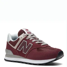 New Balance WL574V3 CORE Women's Lifestyle Sneakers Burgundy with White