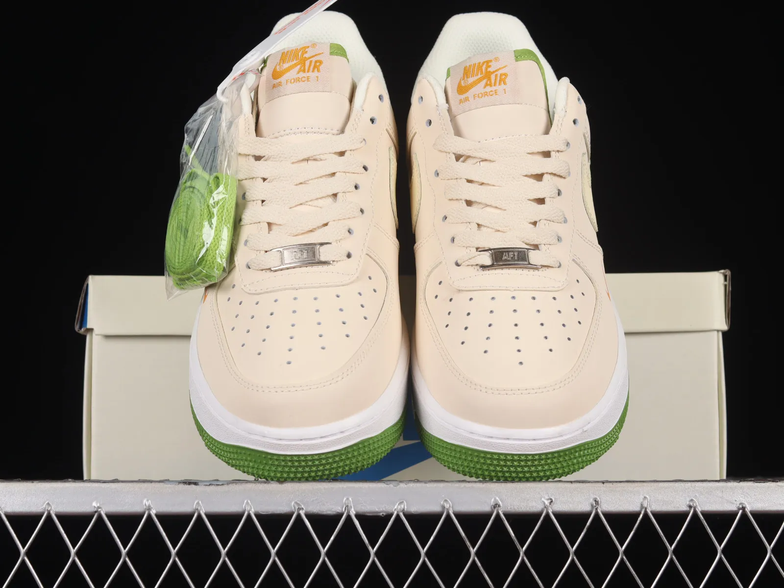 Nike Air Force 1 07 Low BALENCIAGA Cream Green Orange 315122-008