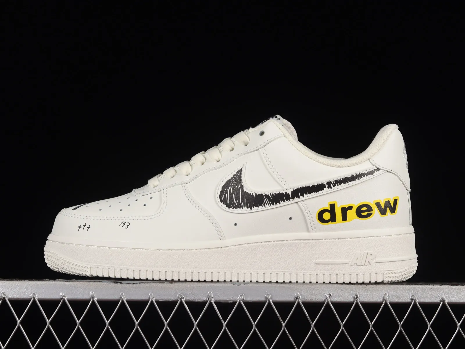 Nike Air Force 1 07 Low Drew Beige Black Yellow CW2288-663