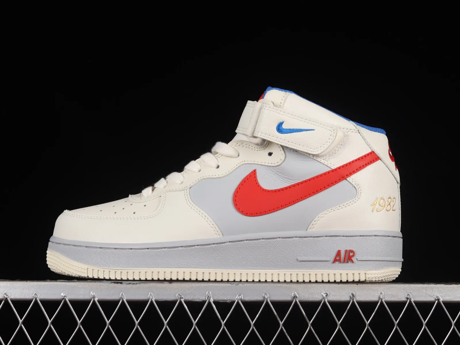 Nike Air Force 1 07 Mid Toffee Light Grey Red Blue CW0088-928