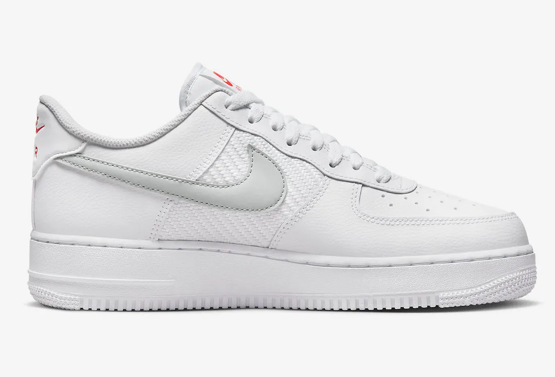 Nike Air Force 1 Low 07 SE Double Swoosh White Picante Red Wolf Grey FD0666-100