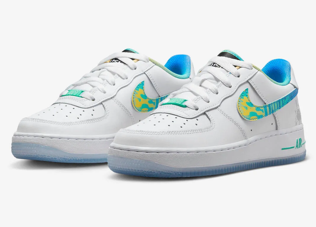 Nike Air Force 1 Low GS Unlock Your Space White Light Menta Multi-Color FJ7691-191