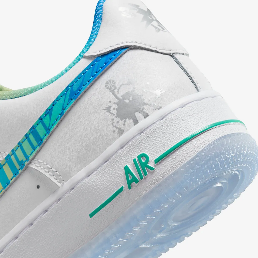 Nike Air Force 1 Low GS Unlock Your Space White Light Menta Multi-Color FJ7691-191