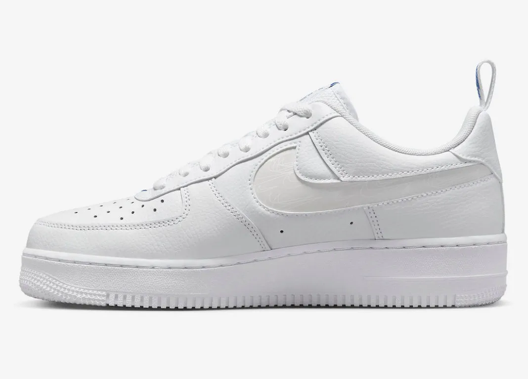 Nike Air Force 1 Low Reflective Swoosh White Blue FB8971-100