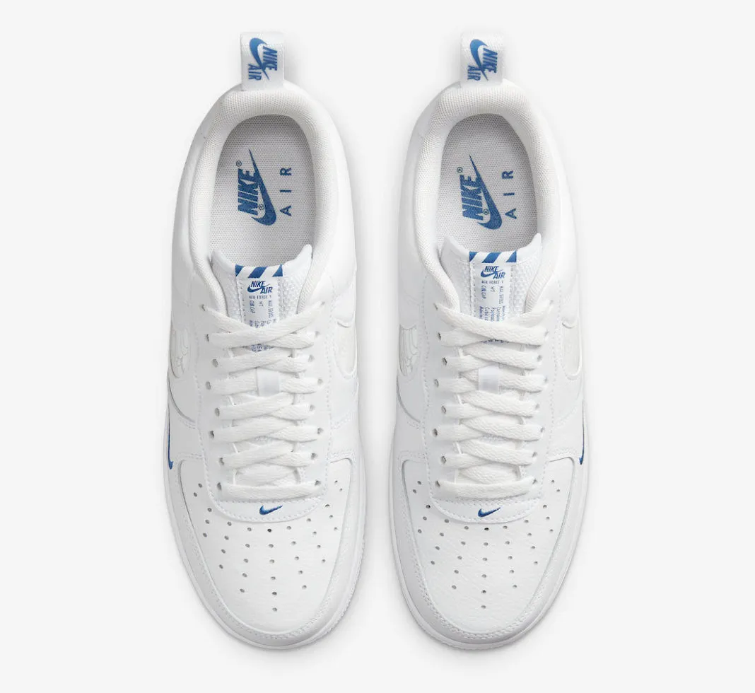 Nike Air Force 1 Low Reflective Swoosh White Blue FB8971-100