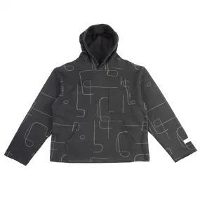 Novelty Printed Terry Hoodie (Black)