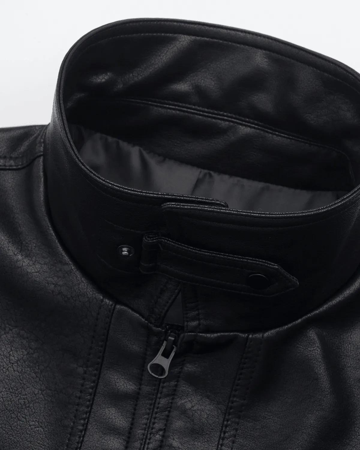 Off The Label cargo-pockets leather bomber jacket black