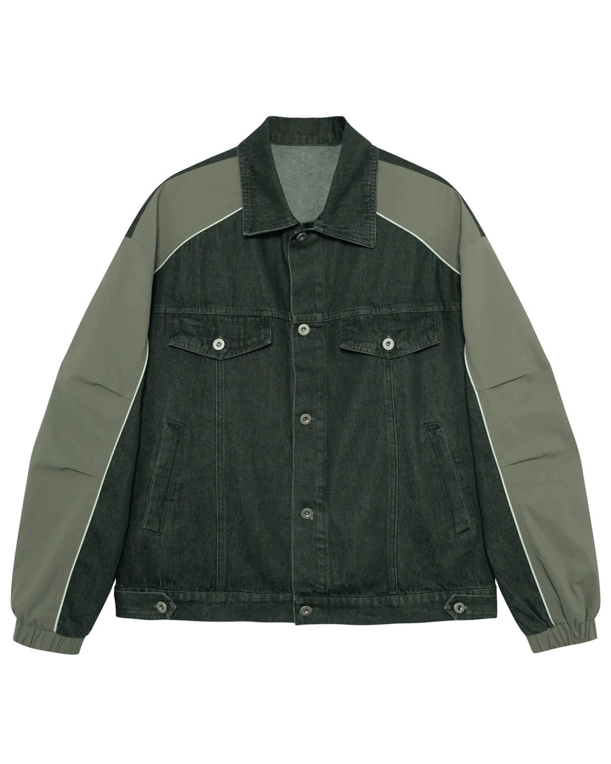 Off The Label two-tone denim jacket green