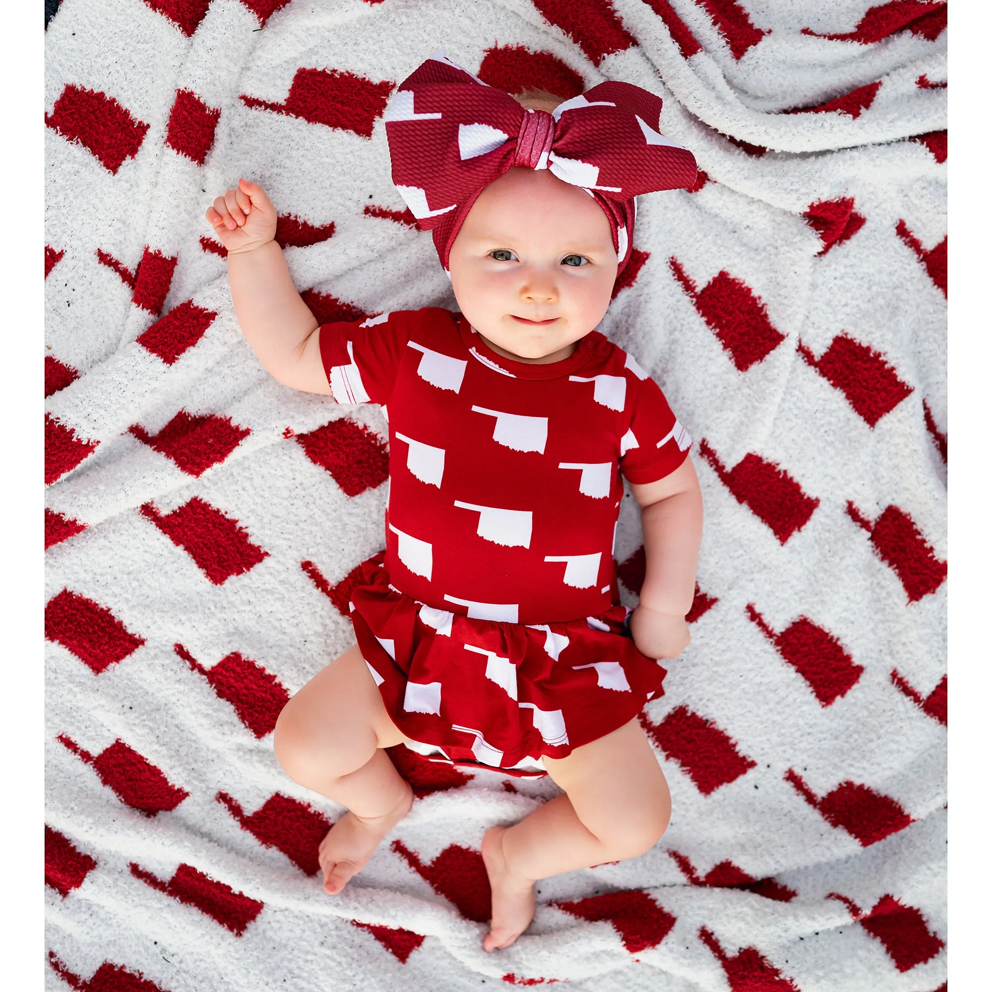 Oklahoma Crimson & White PLUSH BLANKET