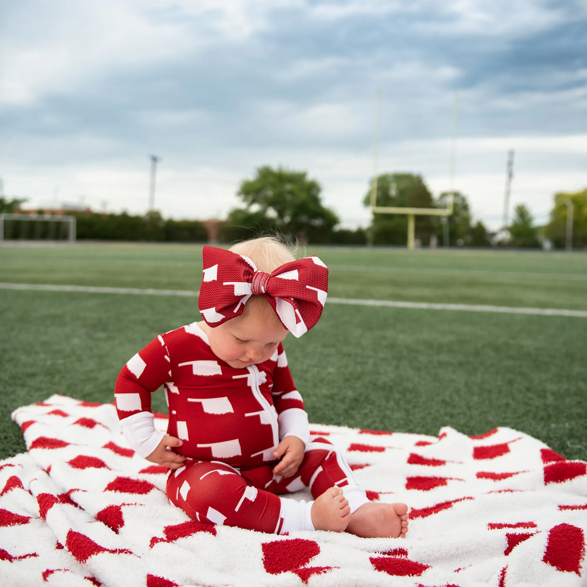 Oklahoma Crimson & White PLUSH BLANKET