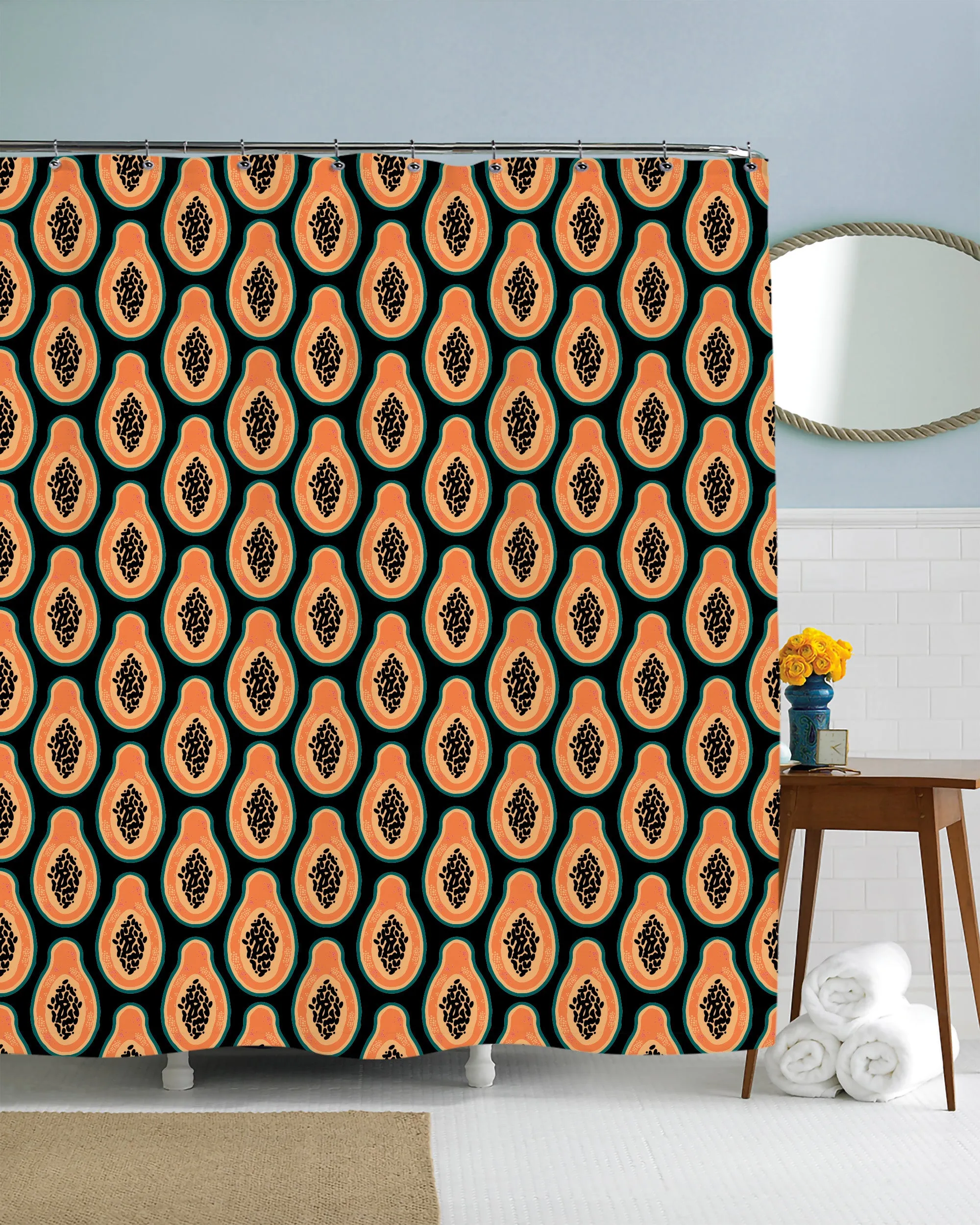 Papaya Mania Shower Curtain