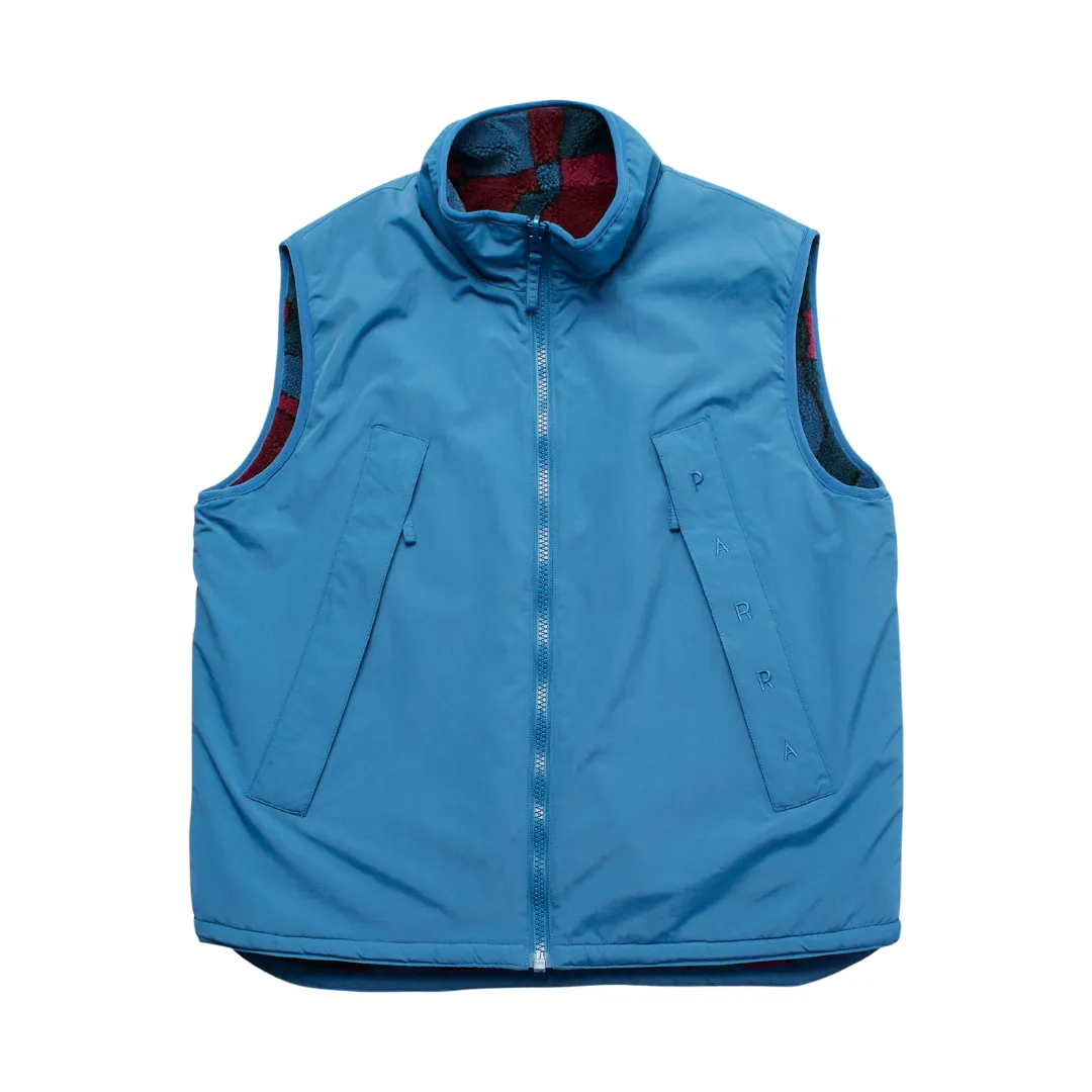 Parra Trees In Wind Reversible Vest - Blue