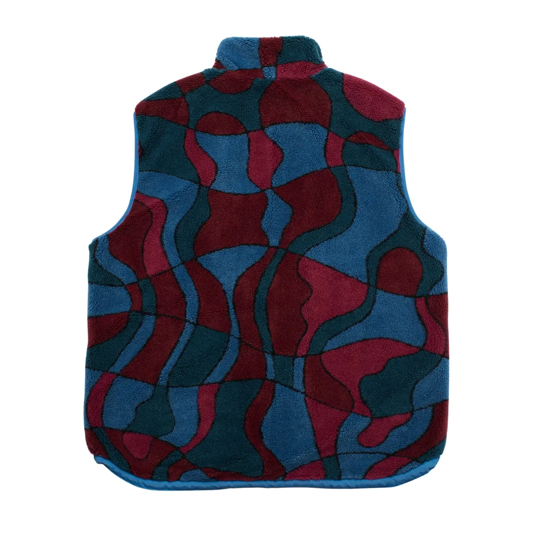 Parra Trees In Wind Reversible Vest - Blue