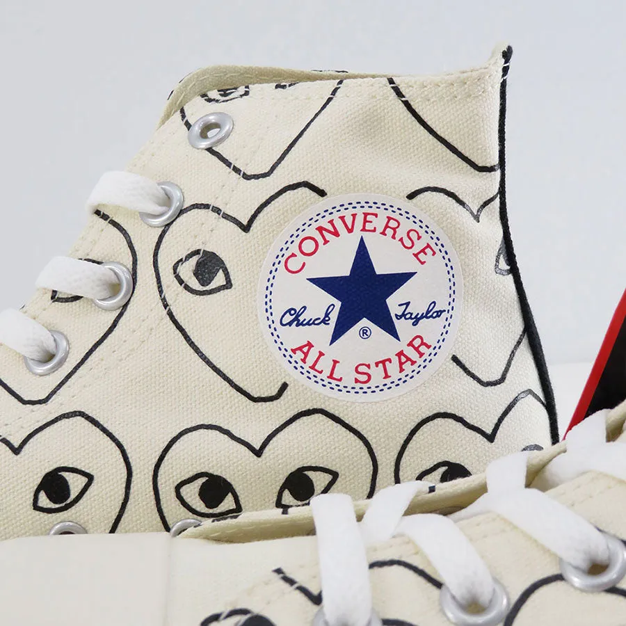 【PLAY COMME des GARCONS】PLAY CONVERSE CHUCK TAYLOR (WHITE)AZ-K117-001