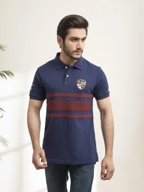 POLO SHIRT CHEST PANNEL NAVY