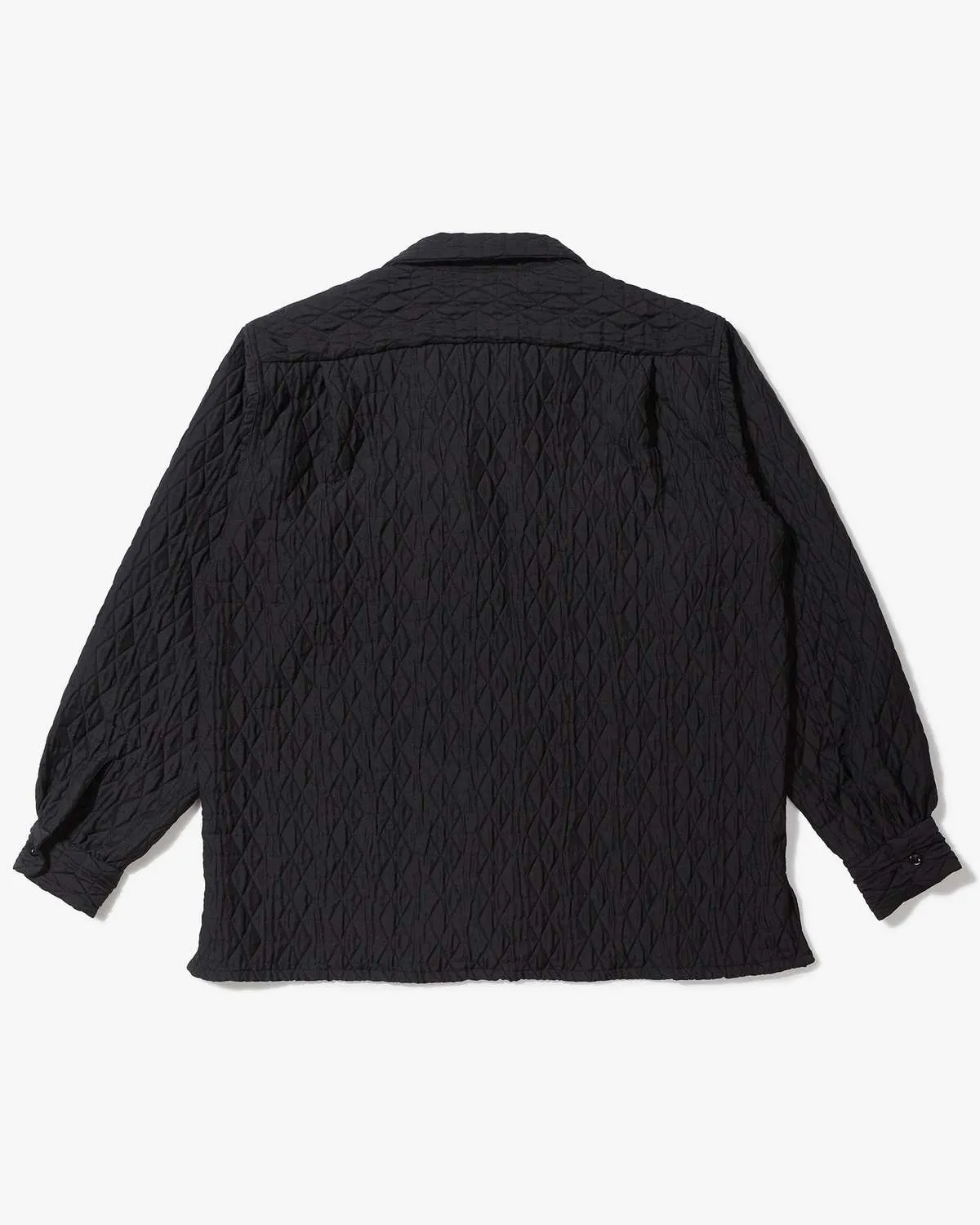 Polyester Geo Quilt Classic Shirt - Black 