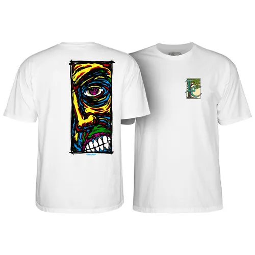 Powell Peralta Skateboards Shirt Lance Conklin Face White