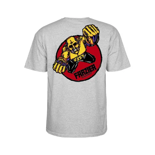 Powell Peralta Skateboards Shirt Mike Frazier Yellow Man Sport Grey