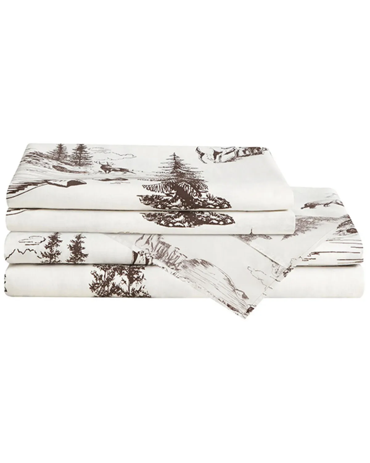 Product Name:  HiEnd Accents 200TC Cotton White Pine 4 Piece Sheet Set - Queen Size