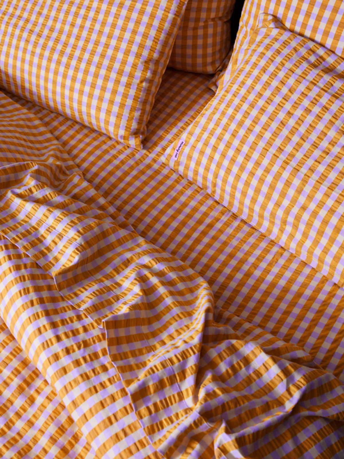 Quilt Cover - Mango Seersucker