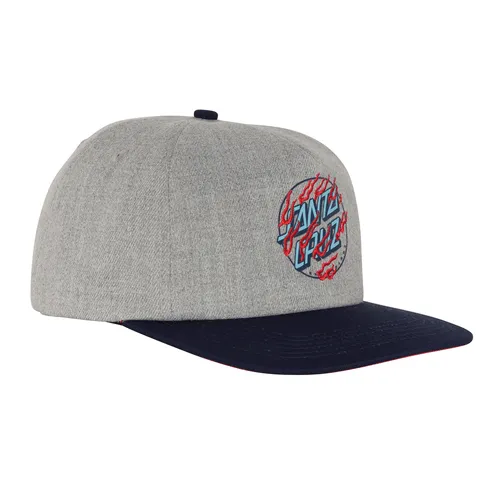 Santa Cruz Skateboards Hat Inferno Dot Snapback Mid Heather Grey/Navy