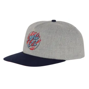 Santa Cruz Skateboards Hat Inferno Dot Snapback Mid Heather Grey/Navy