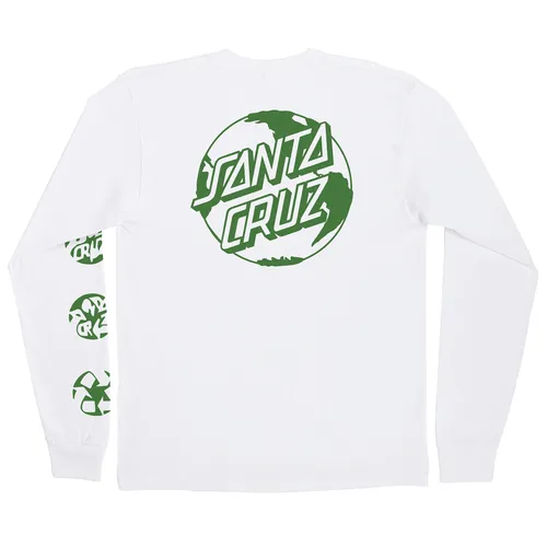 Santa Cruz Skateboards Longsleeve Shirt Planet Dot Eco White