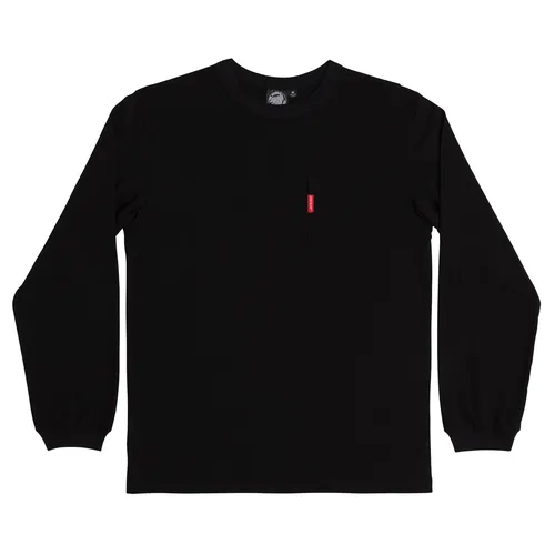 Santa Cruz Skateboards Longsleeve Shirt Screaming Hand Pocket Black