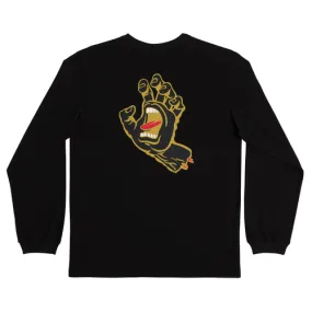 Santa Cruz Skateboards Longsleeve Shirt Screaming Hand Pocket Black