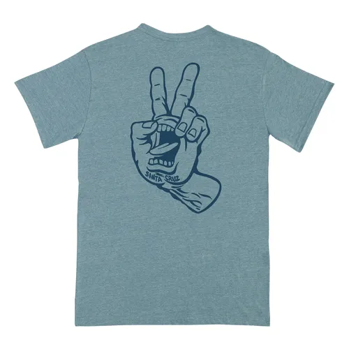 Santa Cruz Skateboards Shirt Screamin Peace Eco Heather Pacific