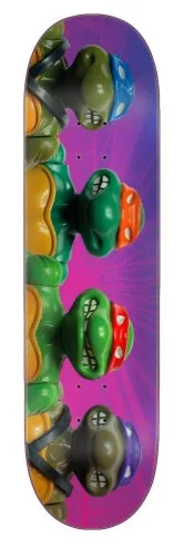 Santa Cruz Teenage Mutant Ninja Turtles Figures EverSlick Skate Deck 8.5  Comes with a sheet of Free grip tape.