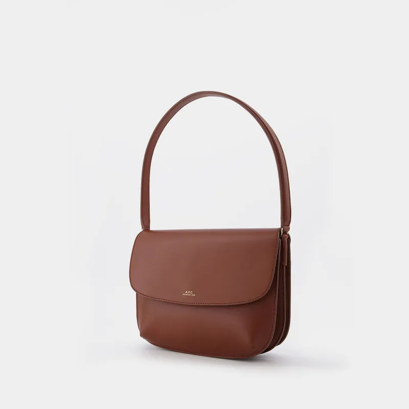 Sarah Shoulder Bag - A.P.C. - Leather - Hazelnut