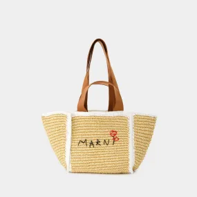 Sillo Small Shoulder Bag - Marni - Synthetic - Beige