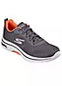 Skechers Mens Charcoal & Orange Go Walk Arch Fit 2.0 Trainers