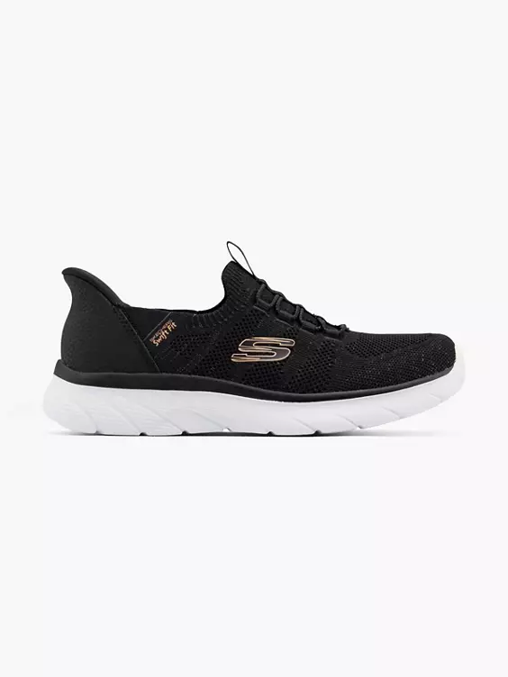 Skechers  Swift Fit Hands Free Skechers Black/Gold Trainers